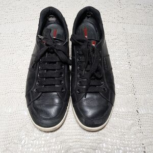 Prada Black Leather Men's Sneakers Prada Size 7 1/2 US 8 1/2